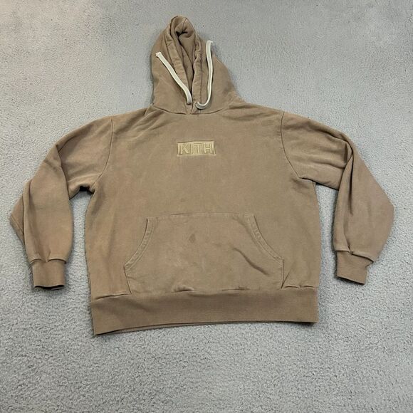 Kith Tops - Kith Hoodie Medium Beige Pullover Sweatshirt Sweater Streetwear Cotton Adult